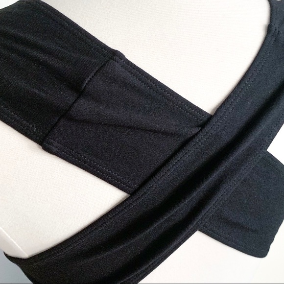 NBW AMERICAN APPAREL Black Ponte Skater Dress - Picture 6 of 9